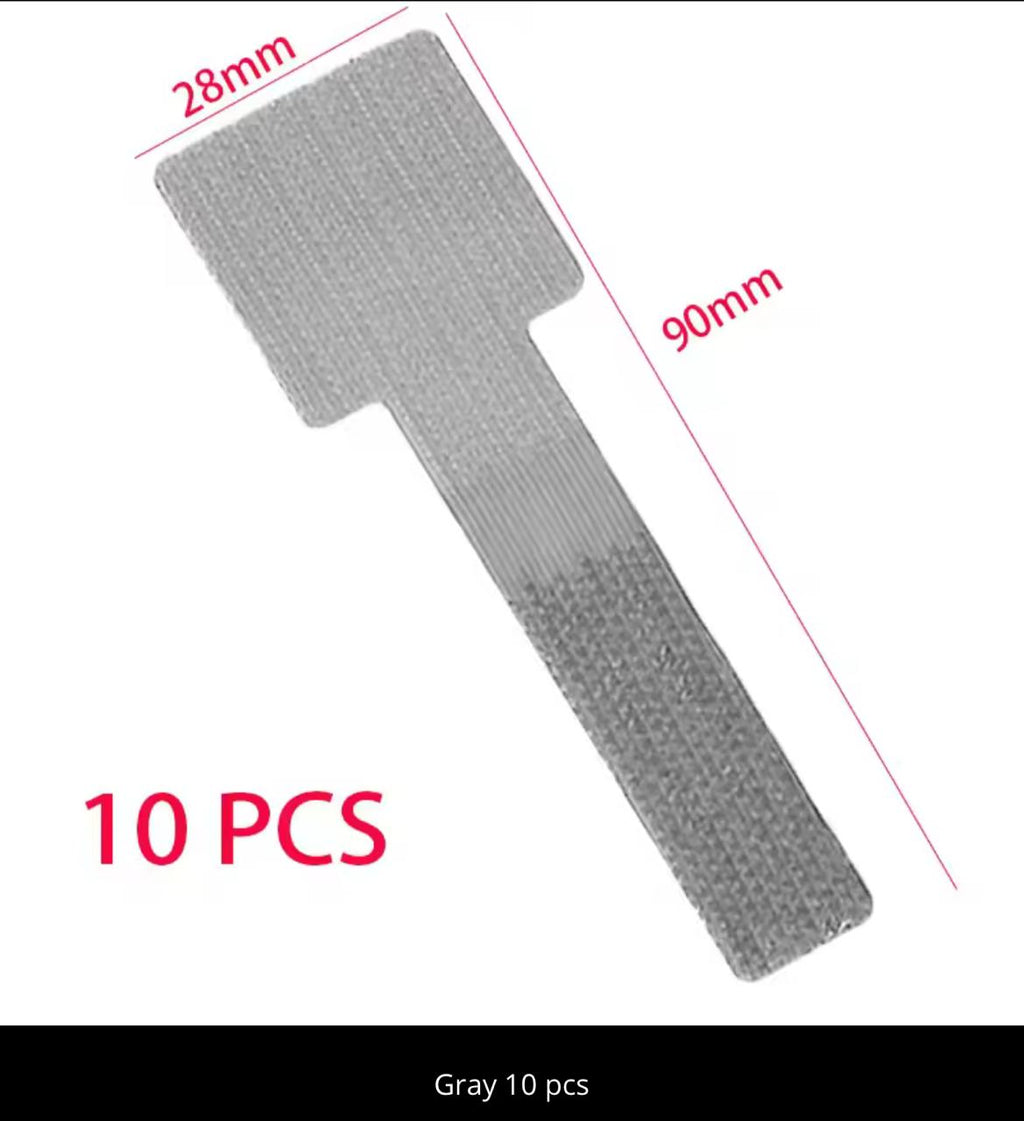 Self-Adhesive Cable Clips Wire Organiser Straps – 10pcs | 3M Adhesive | 28×90mm | White, Gray & Black