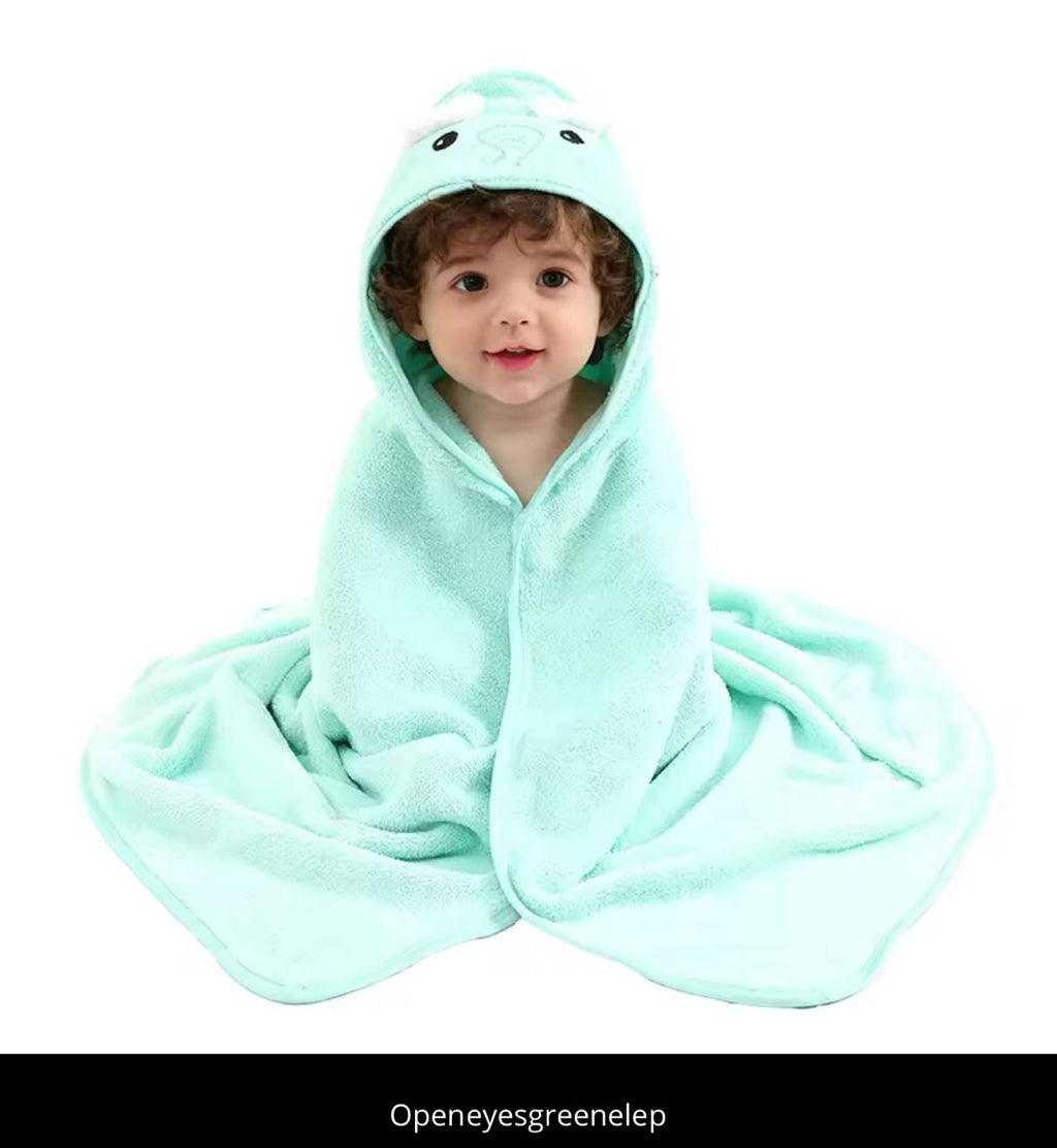 Baby Hooded Bath Towel – Super Absorbent Animal Design for Newborns & Toddlers