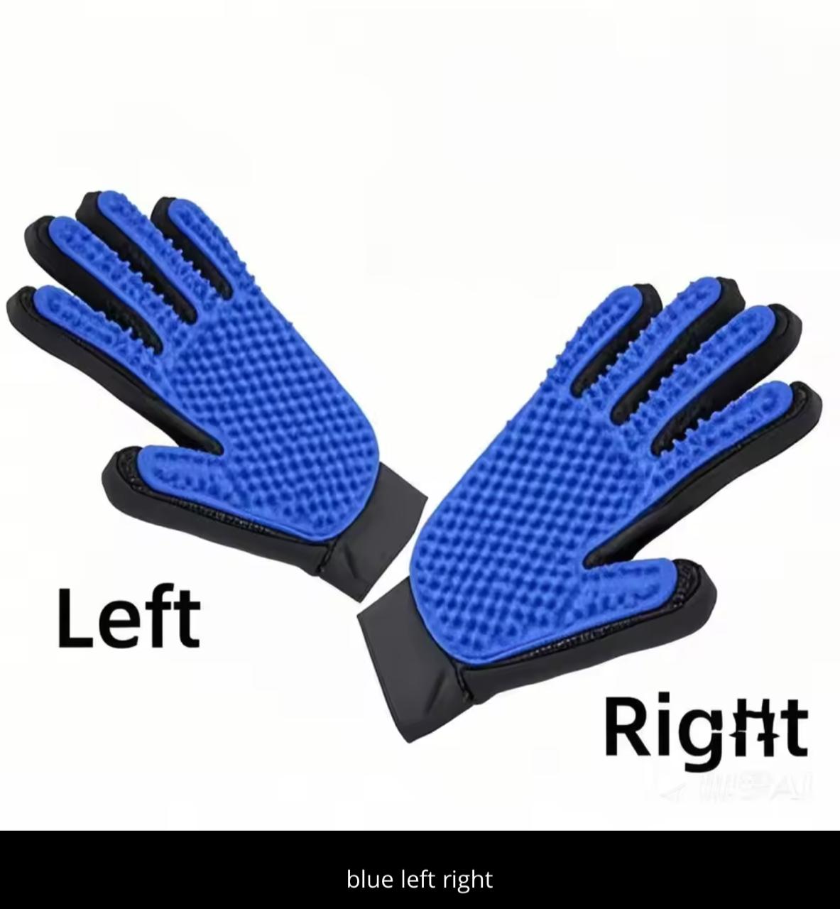 Multipurpose Pet Grooming Gloves – Grooming, De-shedding, Bathing & Massaging | Blue, Green, Red, Pink, Purple