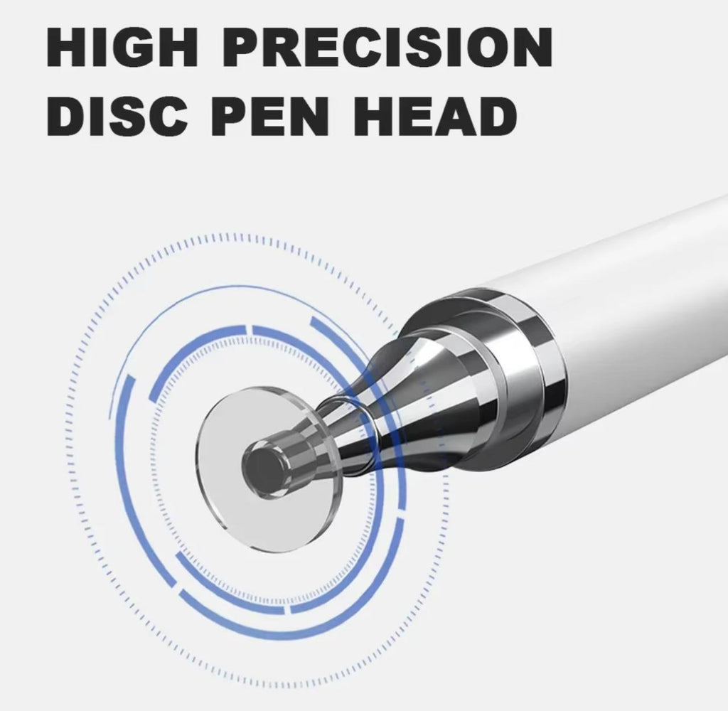 2-in-1 Stylus Pen – Disc Nib & Rubber Tip