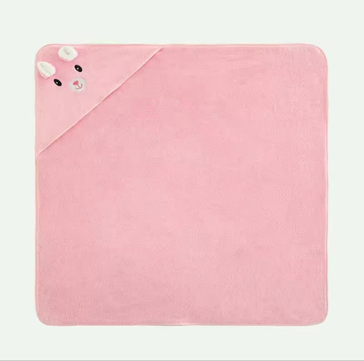Baby Hooded Bath Towel – Super Absorbent Animal Design for Newborns & Toddlers