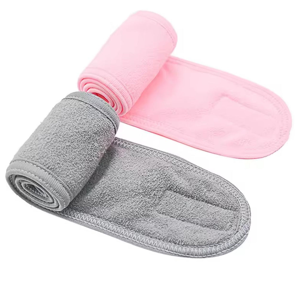 Adjustable Makeup Headband – Soft Spa Hair Band with Velcro