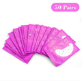 Hydrogel Eye Patches for Eyelash Extensions – 50 Pairs | 3-Layer Under Eye Pads | Lint-Free | 5 Colors