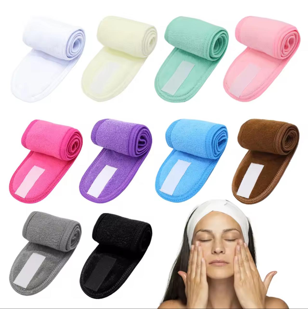 Adjustable Makeup Headband – Soft Spa Hair Band with Velcro