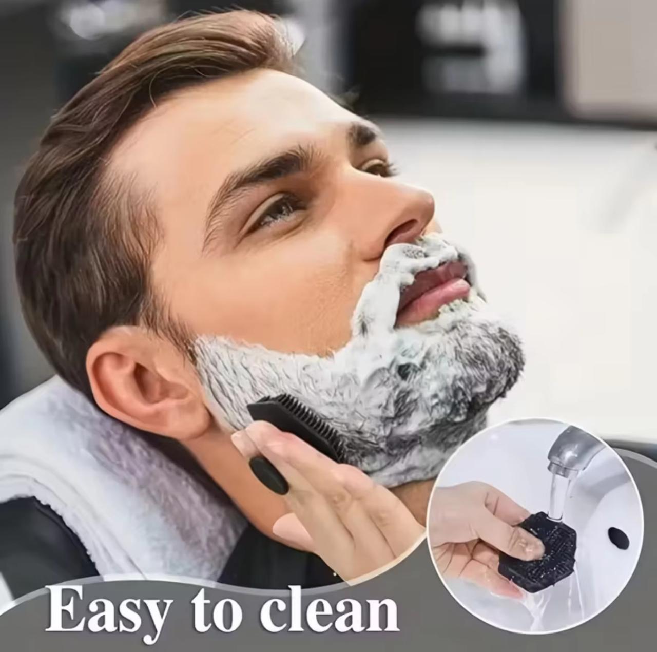 4-in-1 Silicone Body & Hair Brush Set – Back Scrubber, Scalp Massager, Face & Beard Brush