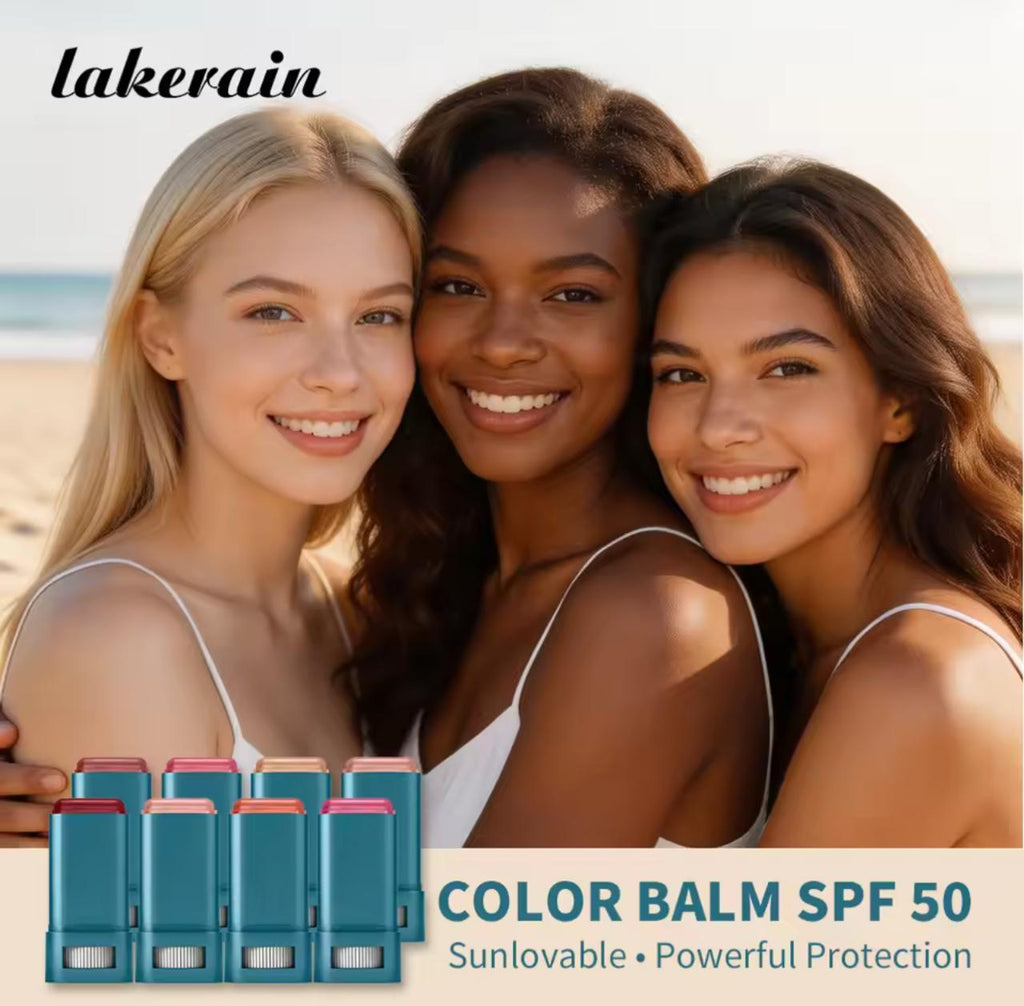 Lakerain Color Balm SPF 50 – 2-in-1 Sunscreen Blush Stick | Broad Spectrum PA++++ | Water-Resistant 40 Min | 6 Shades