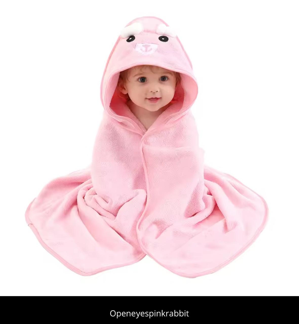 Baby Hooded Bath Towel – Super Absorbent Animal Design for Newborns & Toddlers