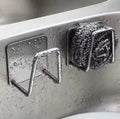 Self-Adhesive Stainless Steel Kitchen Wall Hooks – Sponge Holder, Scissor Hook, Cutting Board & Pot Lid Rack | No Drilling