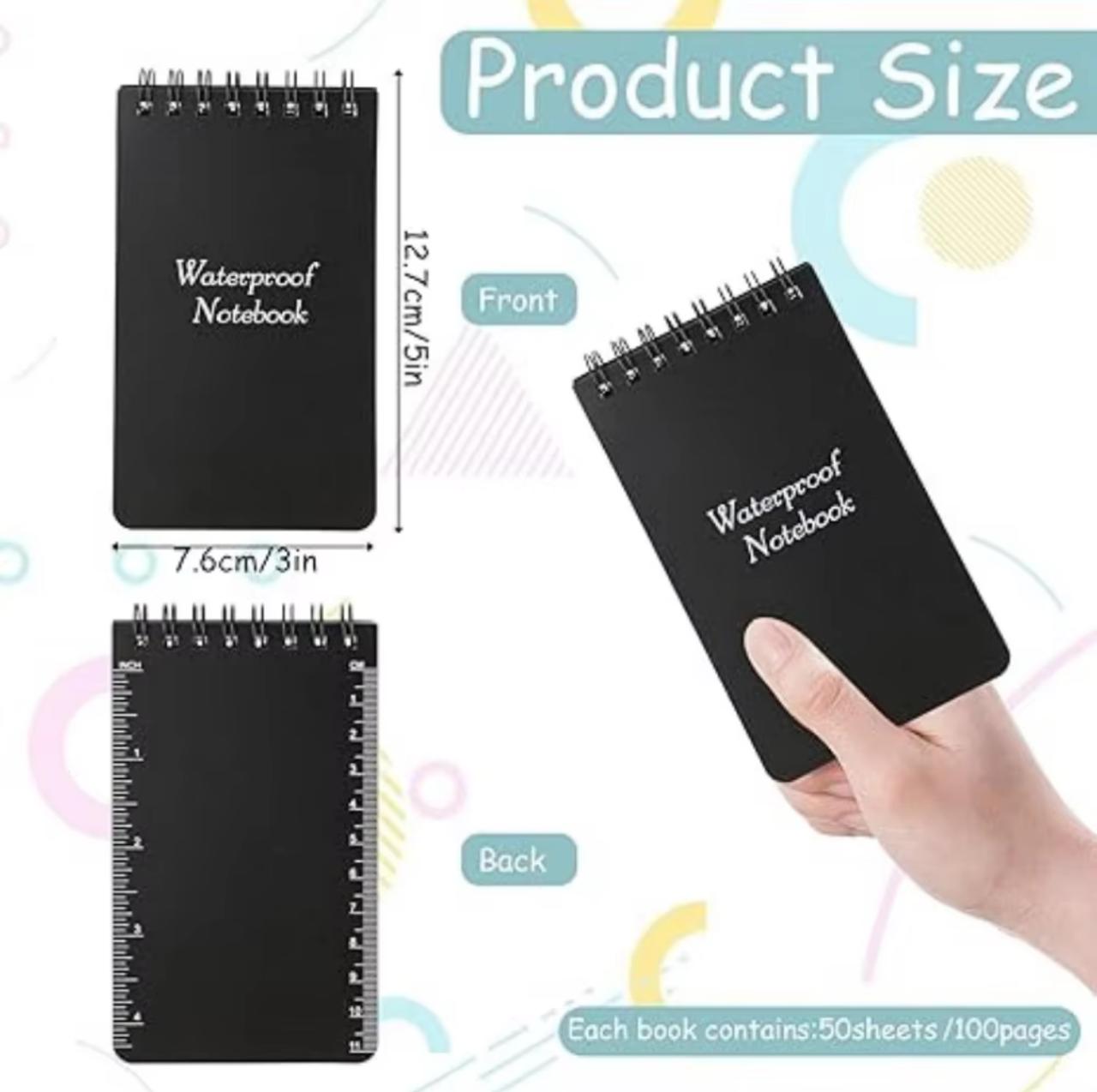 All-Weather Waterproof Notebook – Tear-Resistant Spiral Notepad