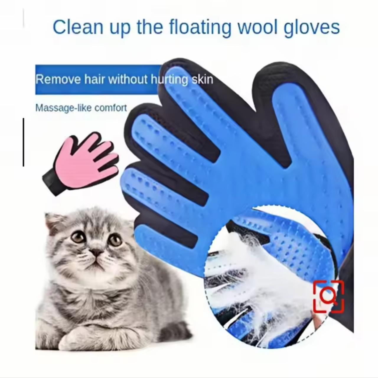 Multipurpose Pet Grooming Gloves – Grooming, De-shedding, Bathing & Massaging | Blue, Green, Red, Pink, Purple
