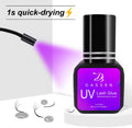 DASSEN UV Lash Glue – 5ml Waterproof & Oil-Proof Eyelash Extension Adhesive | UV Light Curing | 1-3 Sec Bond | Transparent & Grey