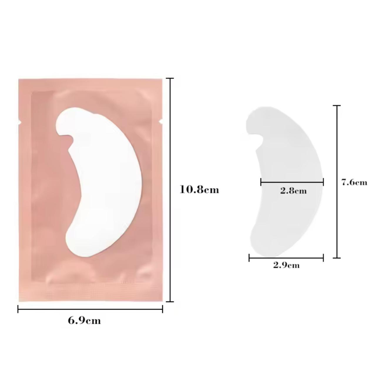 Hydrogel Eye Patches for Eyelash Extensions – 50 Pairs | 3-Layer Under Eye Pads | Lint-Free | 5 Colors