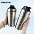 Simbuid Stainless Steel Protein Shaker Bottle – 500ml & 750ml | Leak-Proof | 4 Colors