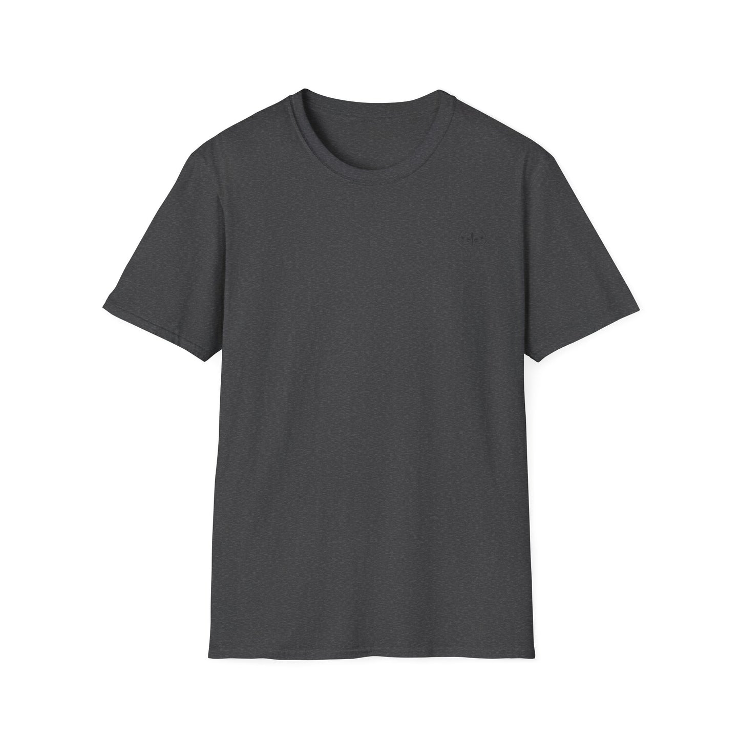 Minimalist Tiny Logo T-Shirt — Neutral Casual Tee with Small Chest Emblem