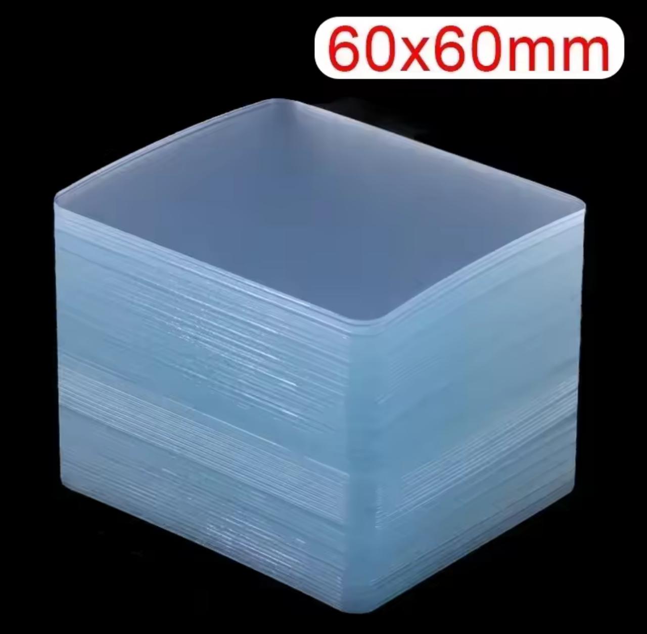 Double-Sided Adhesive Pads – 50pcs | 60×60mm Square | No Drilling | Heavy Duty | No Glue Left | Oil Proof
