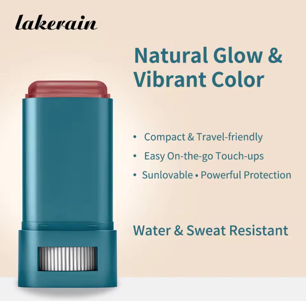 Lakerain Color Balm SPF 50 – 2-in-1 Sunscreen Blush Stick | Broad Spectrum PA++++ | Water-Resistant 40 Min | 6 Shades