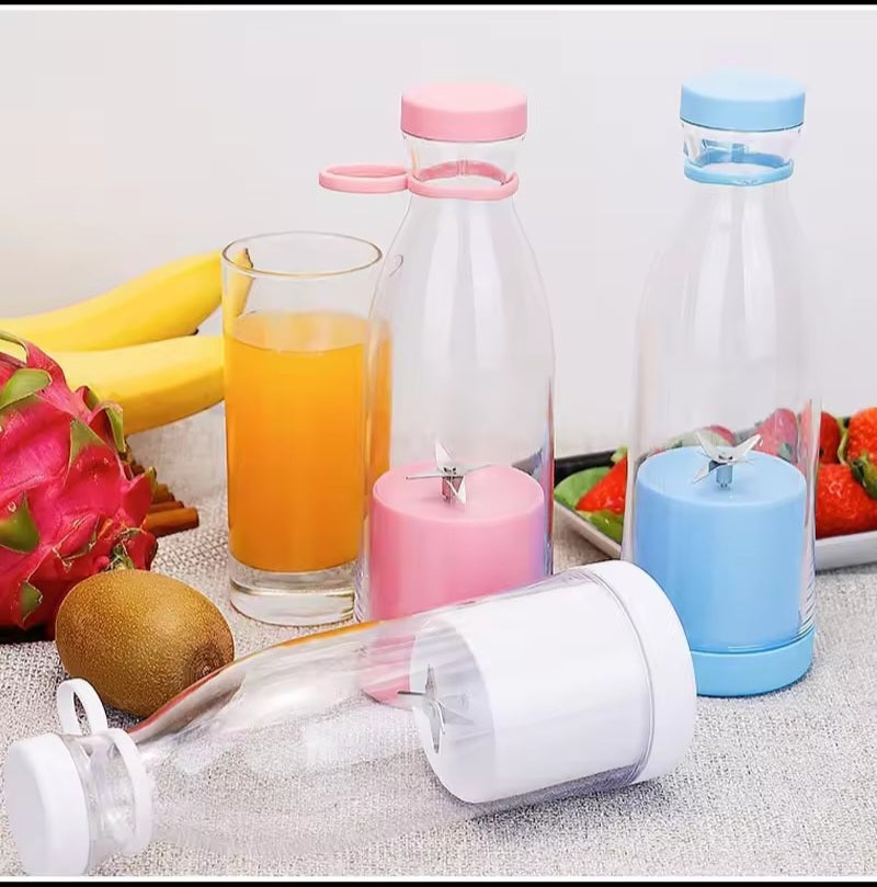 Portable USB Rechargeable Mini Blender Bottle (6-Blade Smoothie Maker)