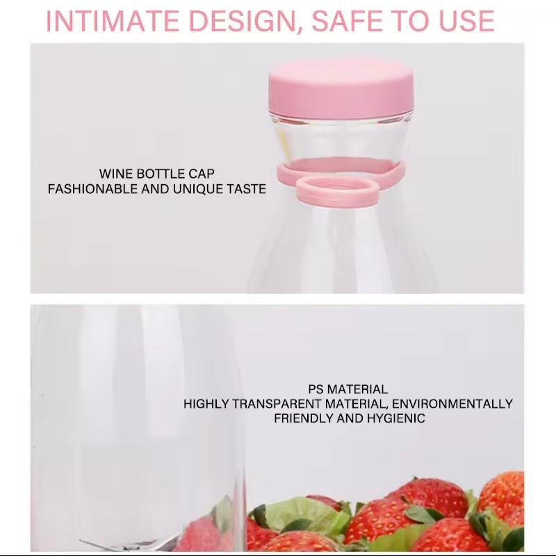Portable USB Rechargeable Mini Blender Bottle (6-Blade Smoothie Maker)