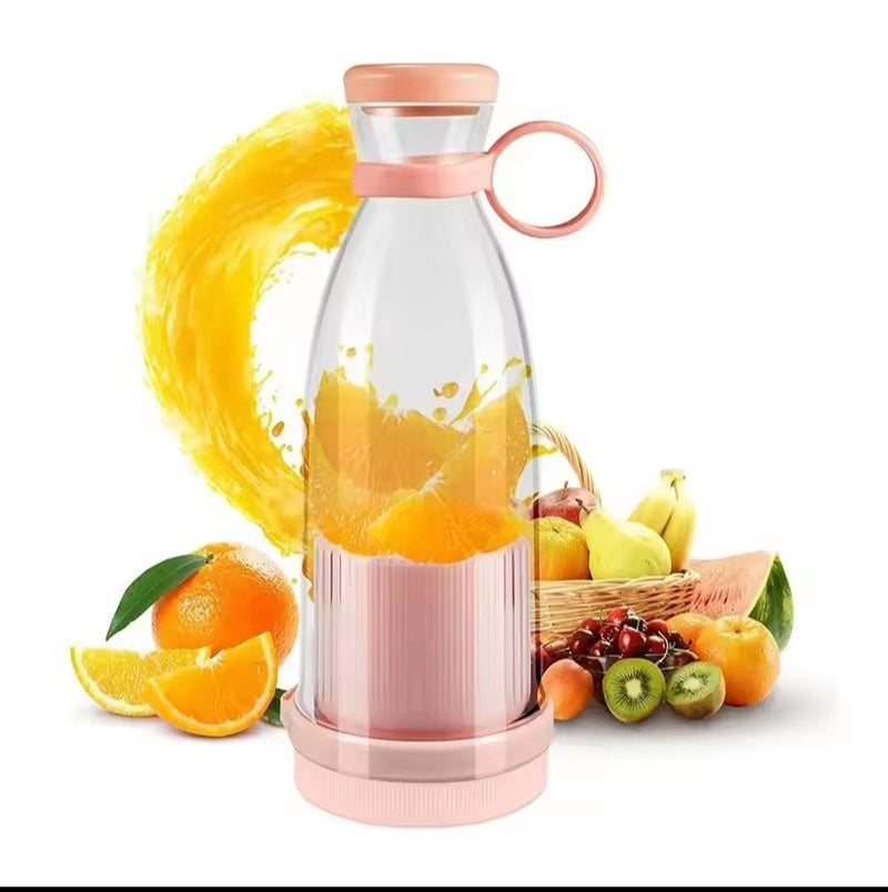 Portable USB Rechargeable Mini Blender Bottle (6-Blade Smoothie Maker)