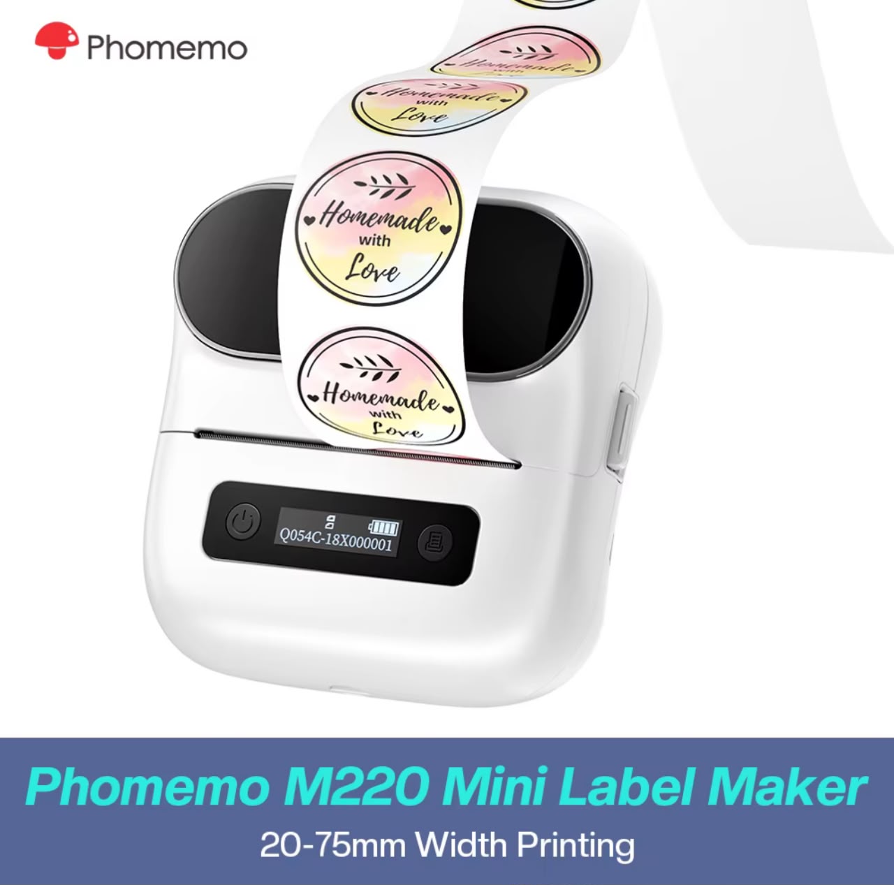 Phomemo M220 Bluetooth Label Maker – Wireless Mini Label Printer