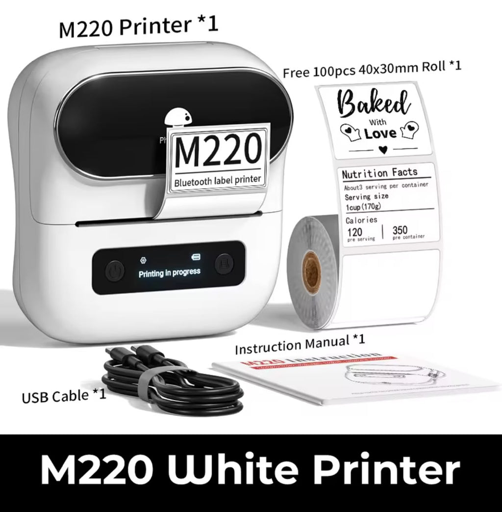 Phomemo M220 Bluetooth Label Maker – Wireless Mini Label Printer