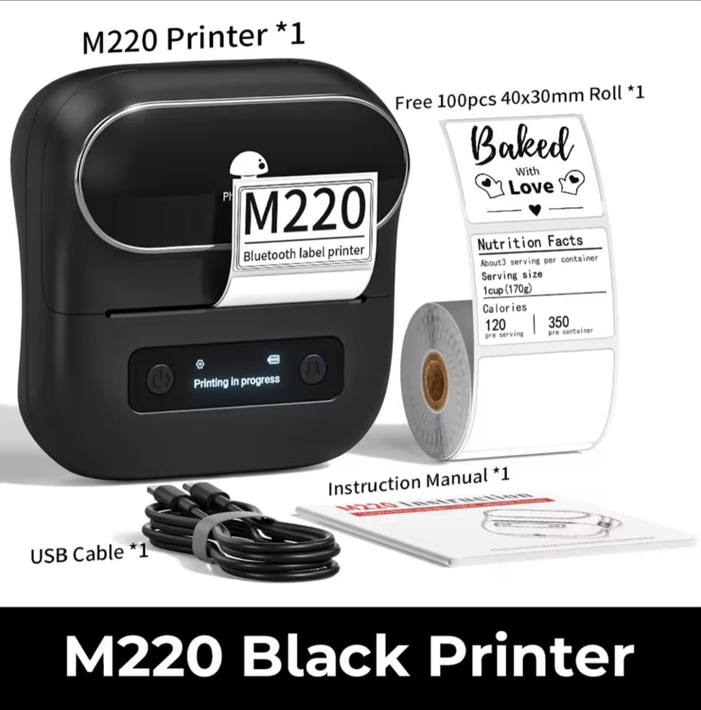 Phomemo M220 Bluetooth Label Maker – Wireless Mini Label Printer