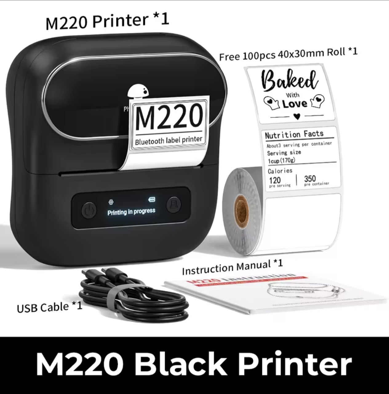 Phomemo M220 Bluetooth Label Maker – Wireless Mini Label Printer