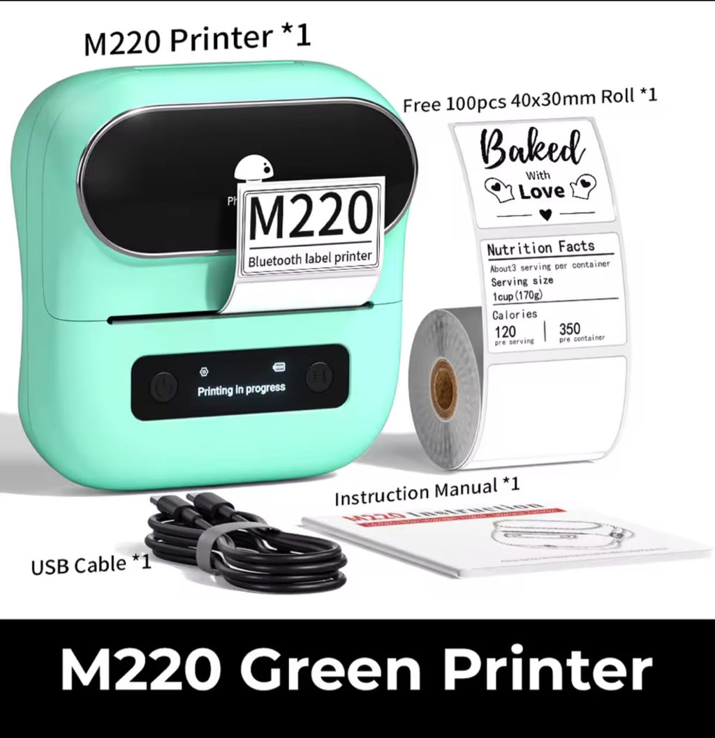 Phomemo M220 Bluetooth Label Maker – Wireless Mini Label Printer