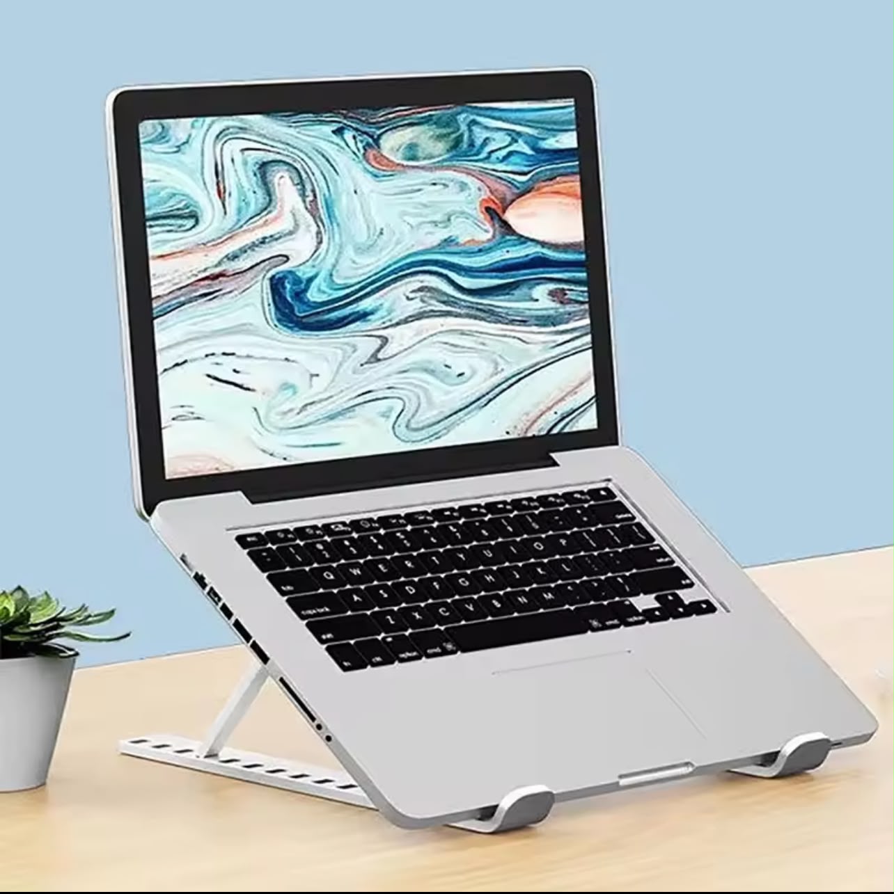 Foldable Aluminium Laptop Stand – Adjustable & Portable