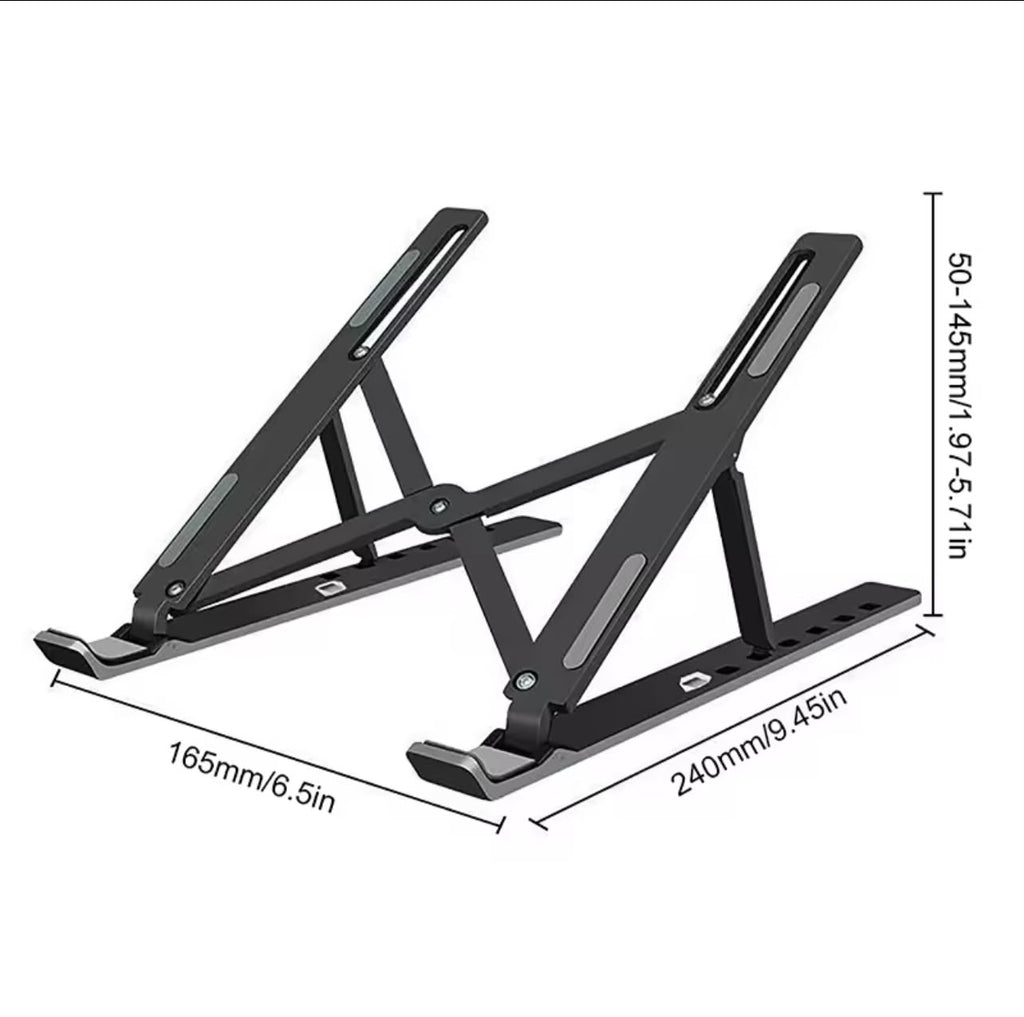 Foldable Aluminium Laptop Stand – Adjustable & Portable