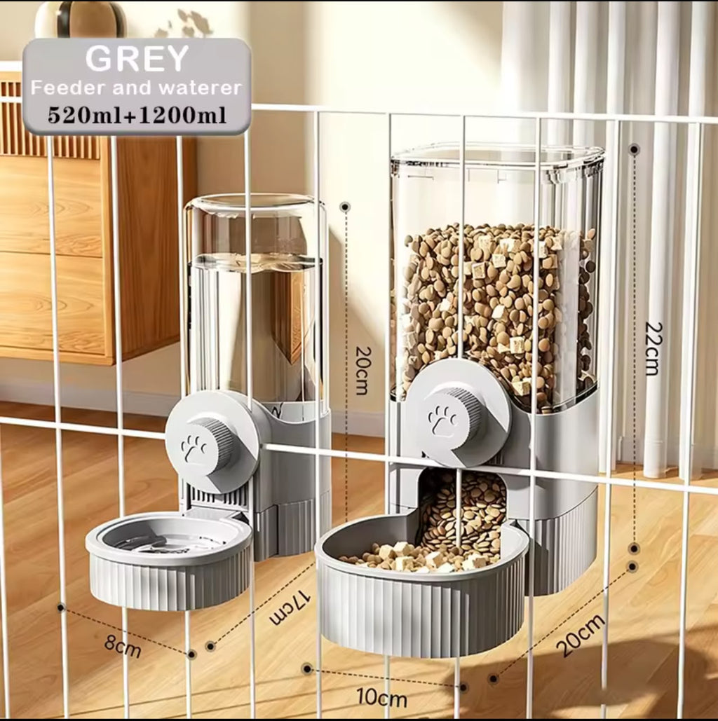 Automatic Pet Feeder & Water Dispenser – Wall-Mounted or Freestanding