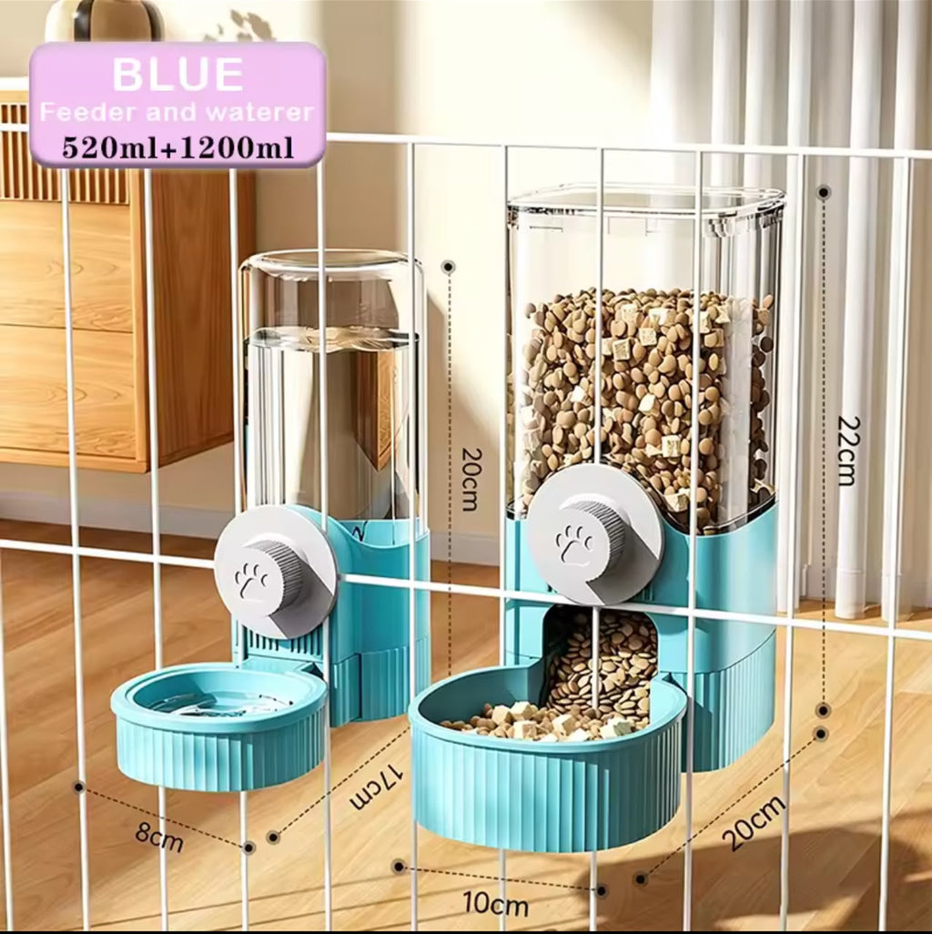Automatic Pet Feeder & Water Dispenser – Wall-Mounted or Freestanding