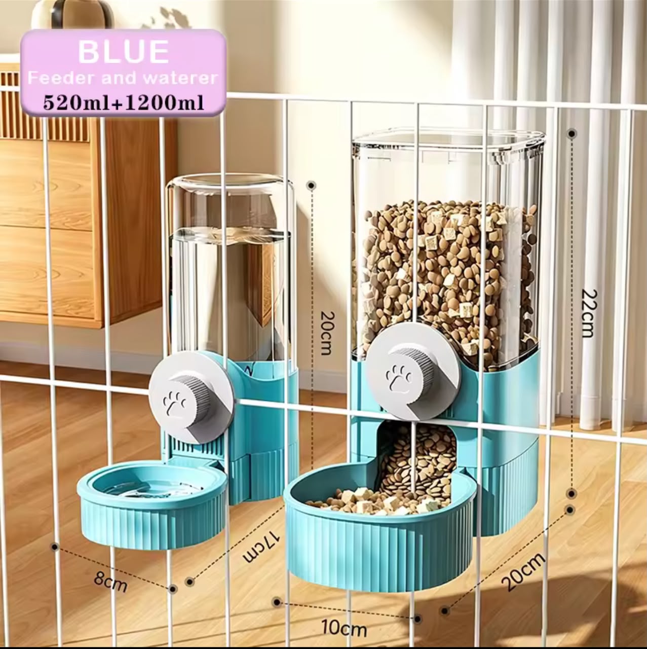Automatic Pet Feeder & Water Dispenser – Wall-Mounted or Freestanding