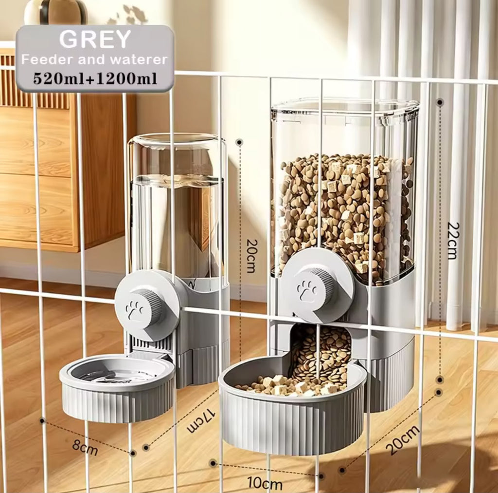 Automatic Pet Feeder & Water Dispenser – Wall-Mounted or Freestanding