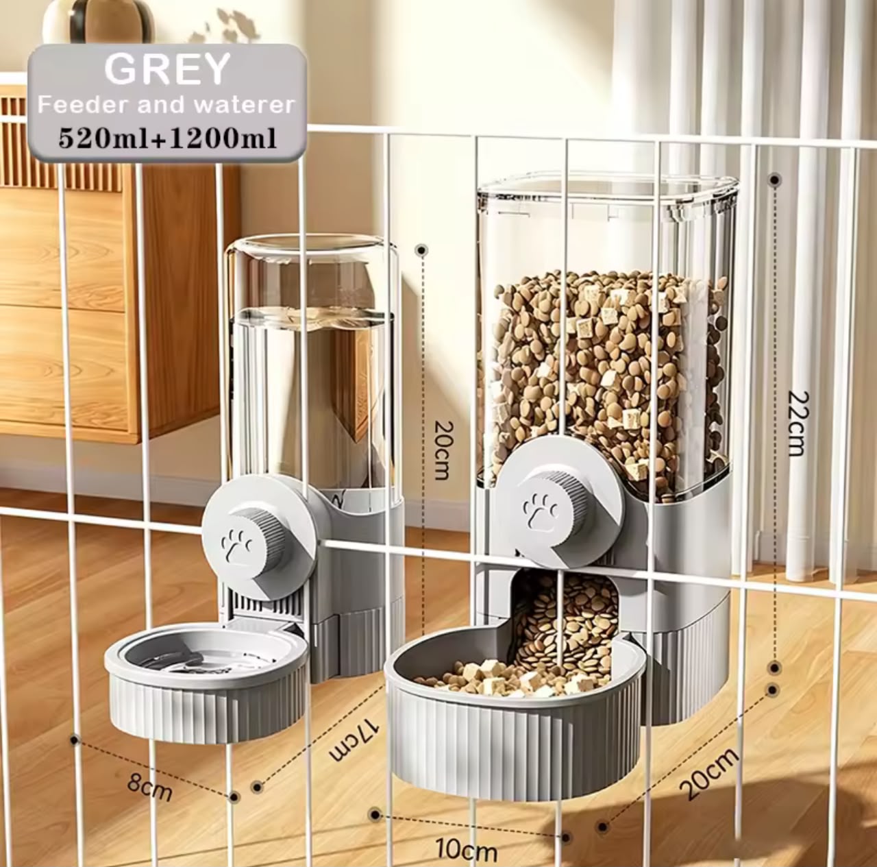 Automatic Pet Feeder & Water Dispenser – Wall-Mounted or Freestanding