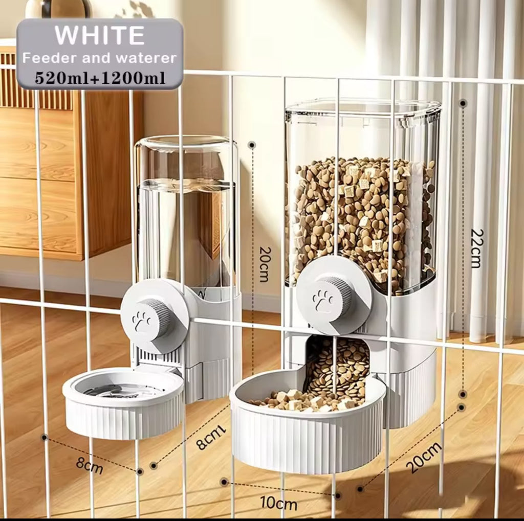Automatic Pet Feeder & Water Dispenser – Wall-Mounted or Freestanding