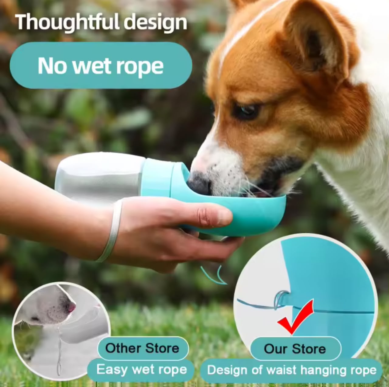 Portable Dog Water Bottle – Leak-Proof Travel Dispenser