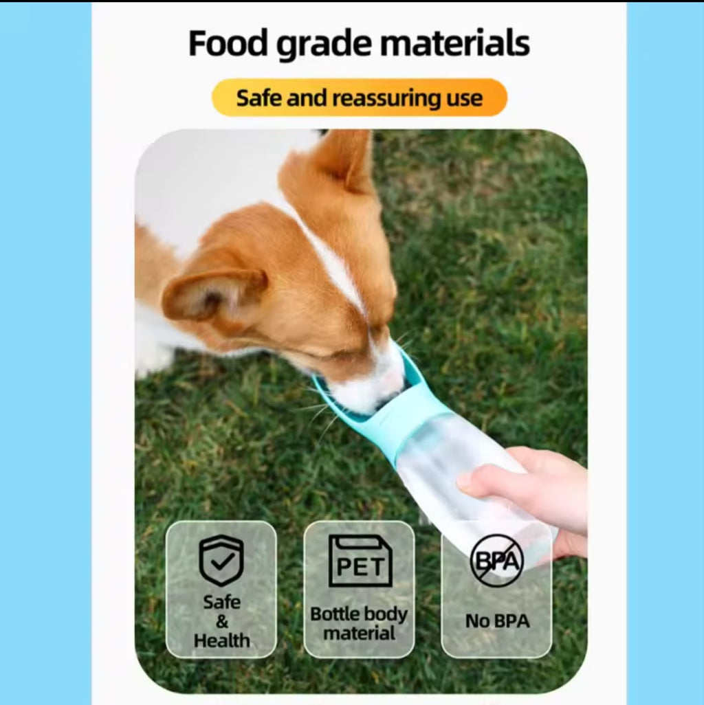 Portable Dog Water Bottle – Leak-Proof Travel Dispenser