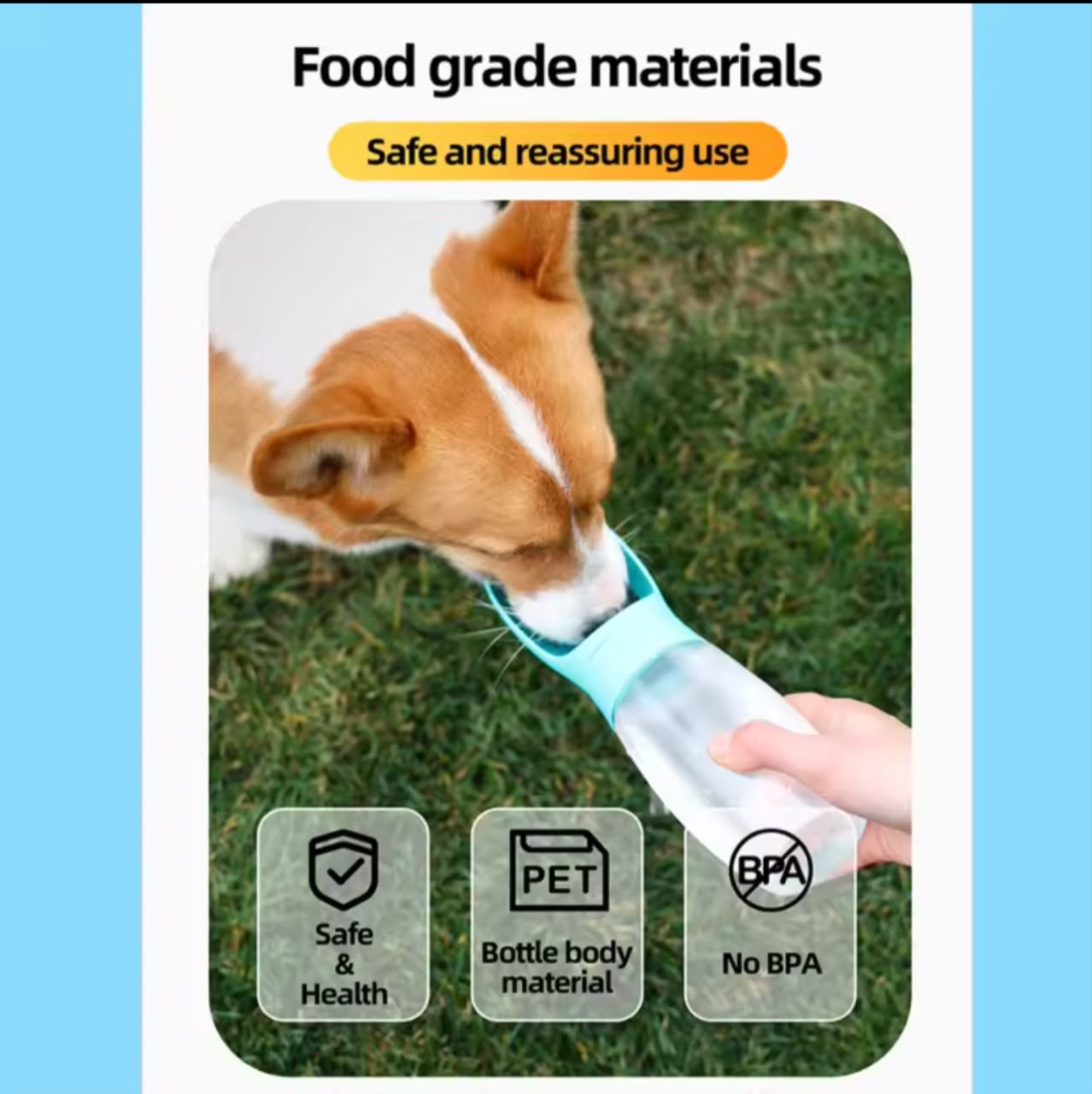 Portable Dog Water Bottle – Leak-Proof Travel Dispenser