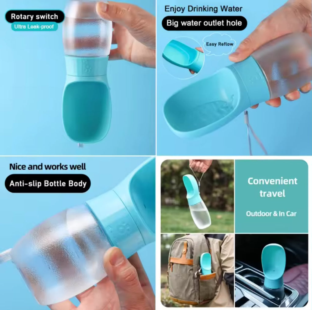 Portable Dog Water Bottle – Leak-Proof Travel Dispenser