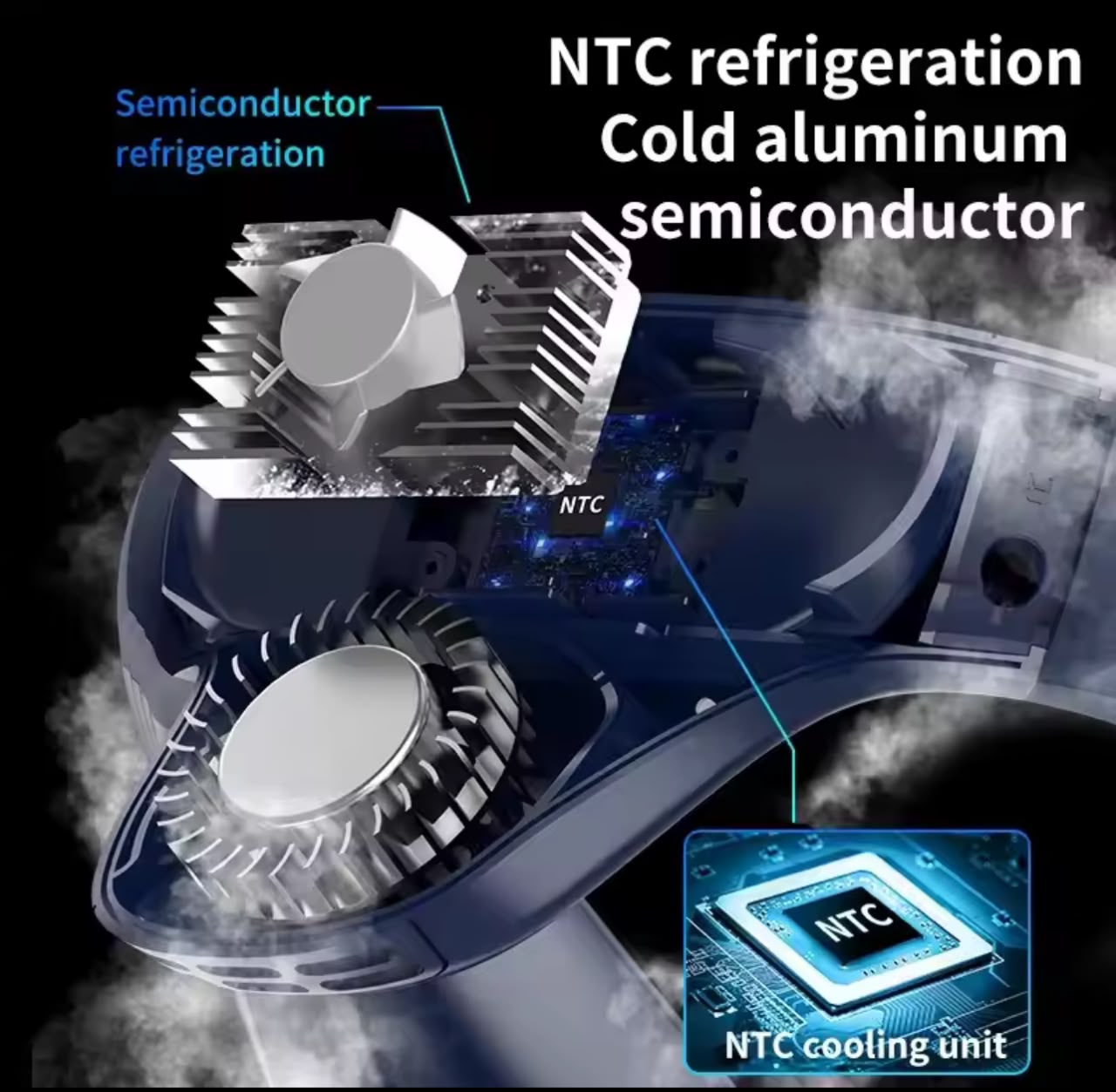 Portable Neck Fan – Semiconductor Cooling, 3-Speed, Hands-Free Wearable Air Conditioner