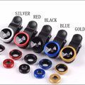 3-in-1 Phone Camera Lens Kit – Fisheye 180° + 0.67X Wide Angle + Macro Clip-On