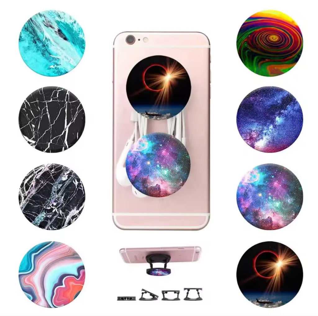 Phone Grip Pop Socket – Expandable Stand & Holder, Designer Patterns (1pc / 2pcs / 3pcs)