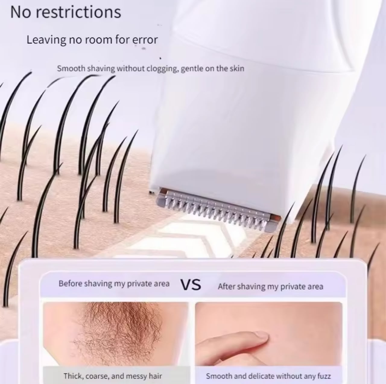 ICEWLESS 3-in-1 Electric Lady Shaver – Body Hair Trimmer, Nose Hair & Bikini Trimmer, USB Rechargeable, Painless