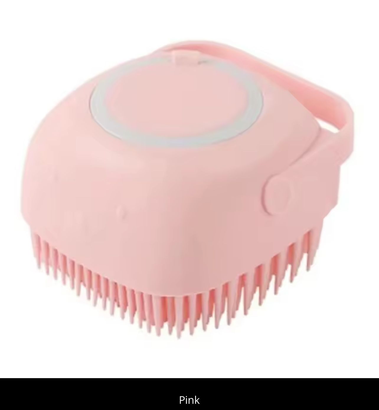 Silicone Pet Bath Brush with Shampoo Dispenser – Soft Massage Grooming Brush for Dogs & Cats (3 Colors)