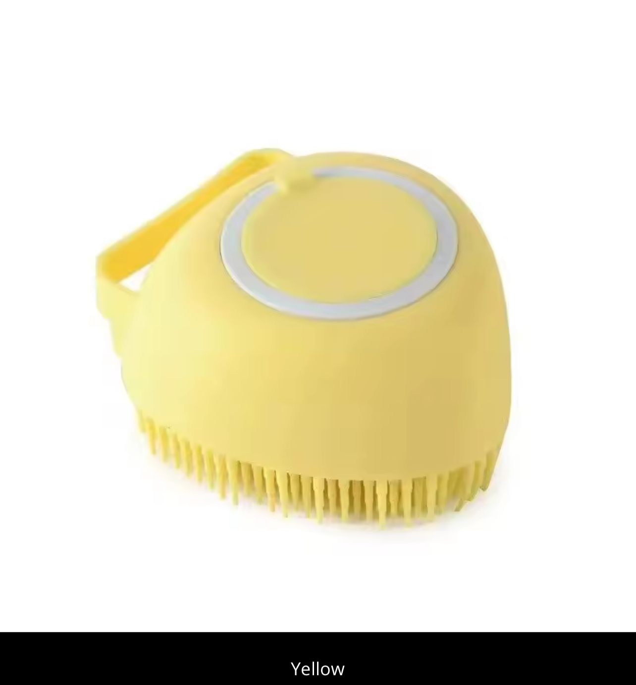 Silicone Pet Bath Brush with Shampoo Dispenser – Soft Massage Grooming Brush for Dogs & Cats (3 Colors)