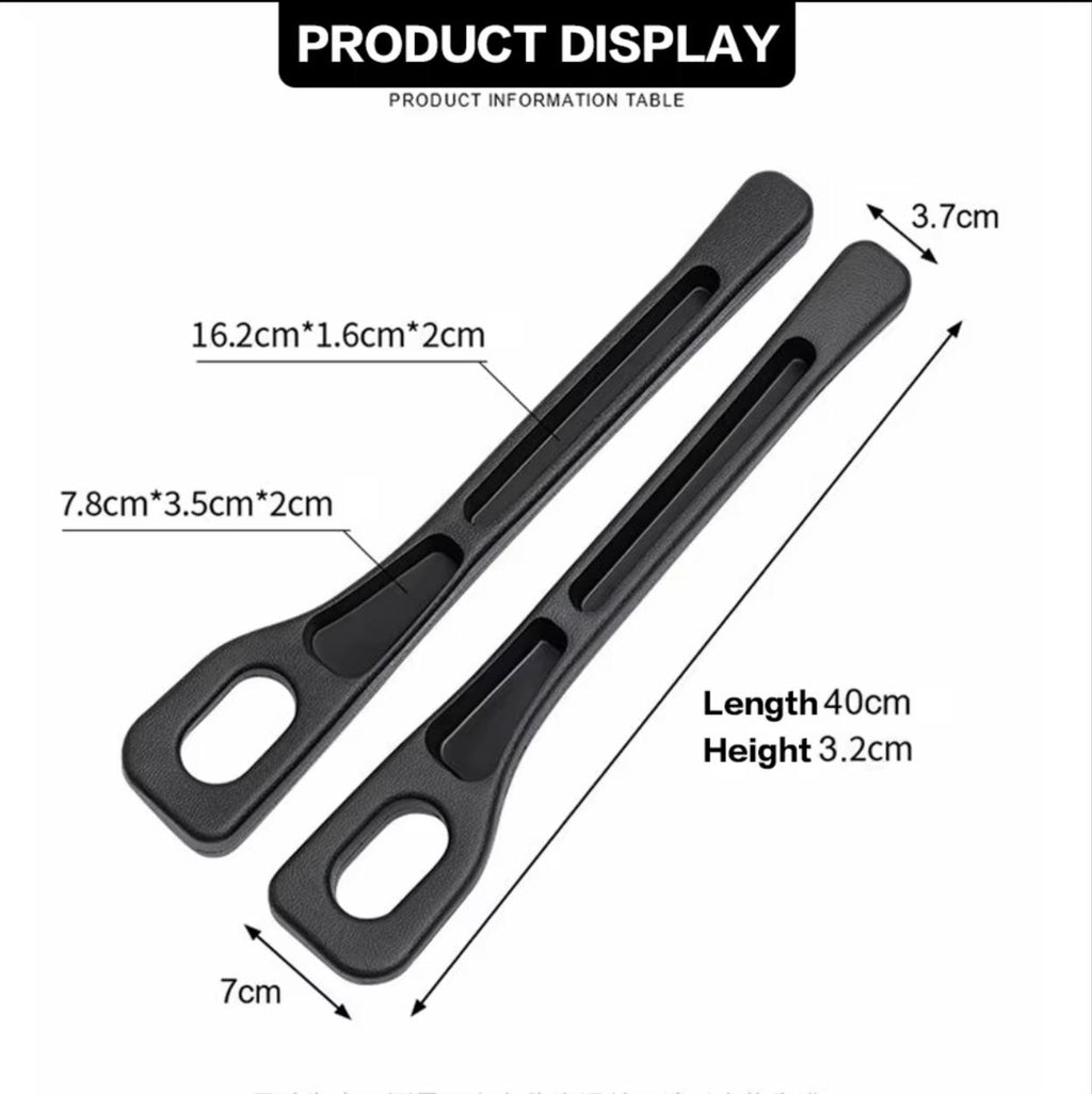 Car Seat Gap Filler – 2 PCS Universal Seat Crevice Filler, Flexible & Durable (Black / Red)