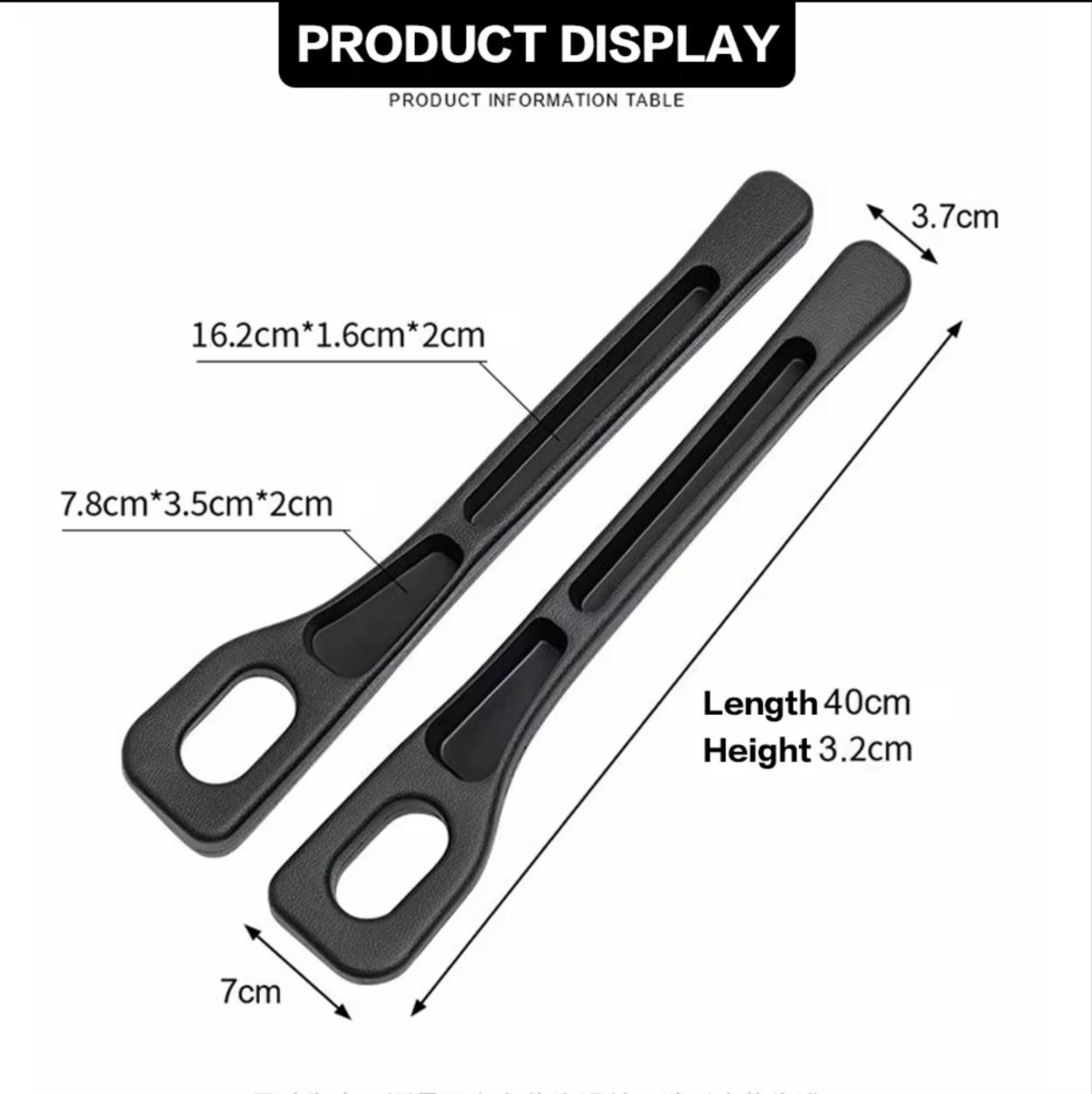 Car Seat Gap Filler – 2 PCS Universal Seat Crevice Filler, Flexible & Durable (Black / Red)
