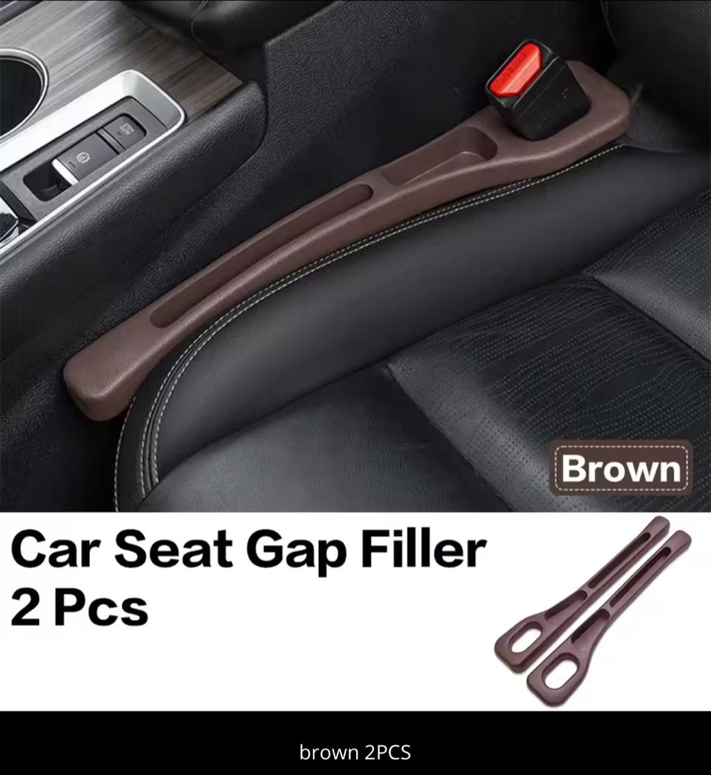 Car Seat Gap Filler – 2 PCS Universal Seat Crevice Filler, Flexible & Durable (Black / Red)