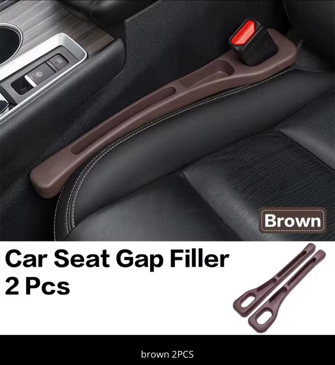 Car Seat Gap Filler – 2 PCS Universal Seat Crevice Filler, Flexible & Durable (Black / Red)